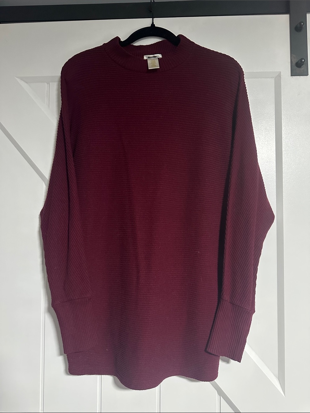 Matty M Men's Wine Crewneck Thermal Sweater